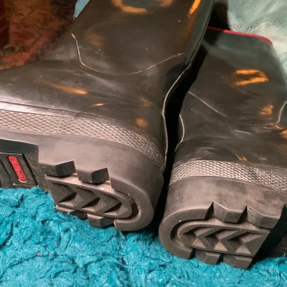 Cole Haan Black patent leather Rain Boots Nike footbed - Size 9 - Picture 5 of 16